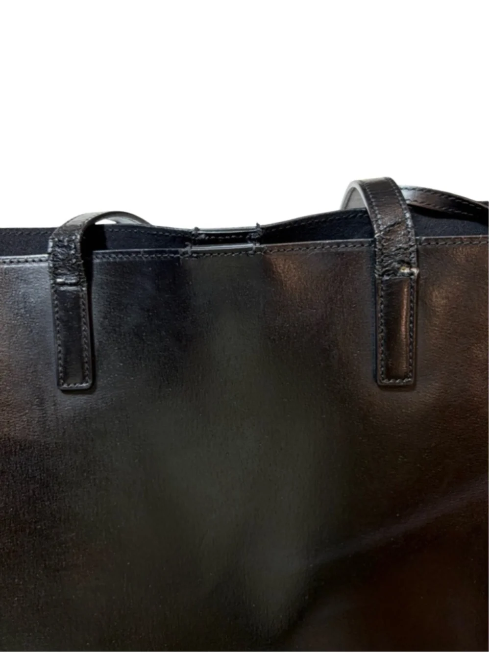 Saint Laurent Calfskin Perforated East West Shopping Tote Black Leather - Picture 9 of 16
